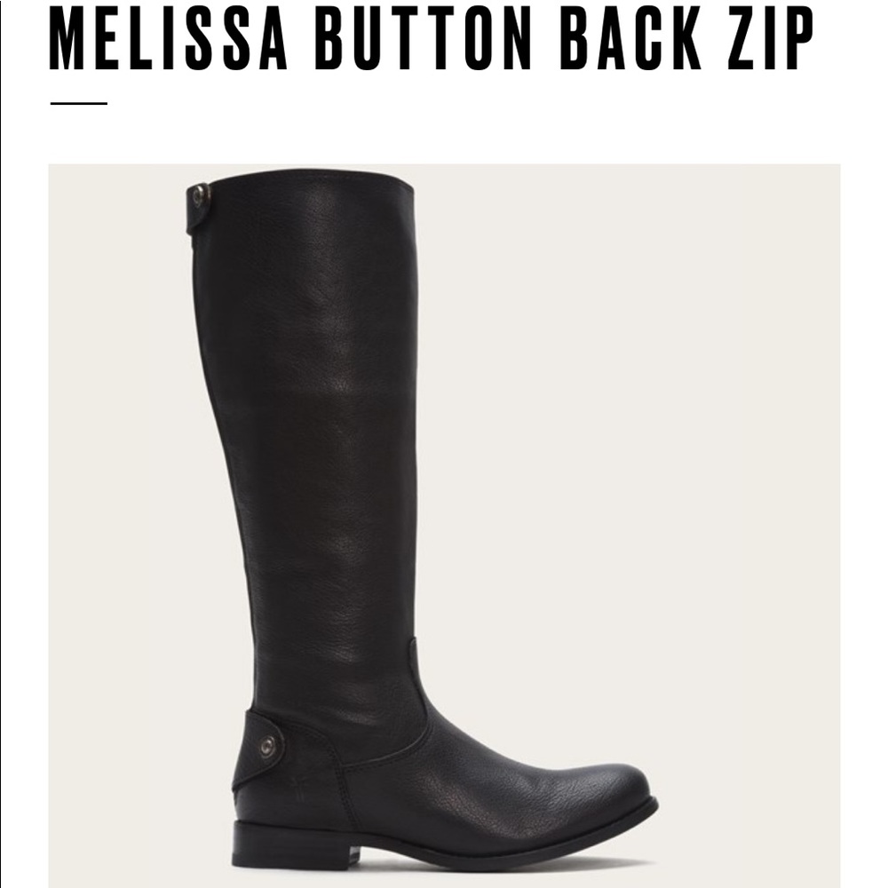 Frye Boots “Melissa Button Black ZIP”